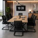 Elegant Amelia Eight Persons Meeting Table designed for productive team meetings.