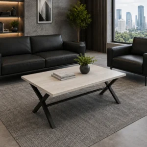 Exoz Center Table with modern design for office lounges and reception areas.