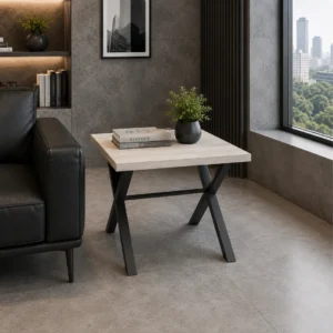 Stylish Exoz Side Table featuring a premium finish for contemporary office interiors.