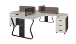 Smeda 4 Person Workstation