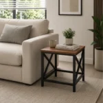 Elegant X-Box Side Table ideal for waiting areas, executive offices, and lounge spaces.