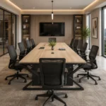 Contemporary Amelia Conference Table designed for productive team meetings.