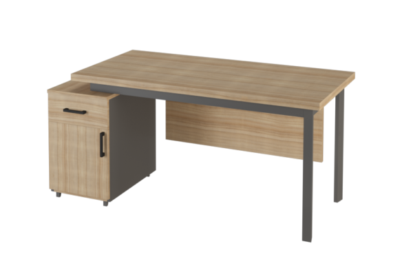 Prive Staff Table With Drawer Unit Inside