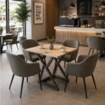melia Series 4 Person Café Table with modern design for collaborative spaces.