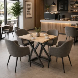 melia Series 4 Person Café Table with modern design for collaborative spaces.