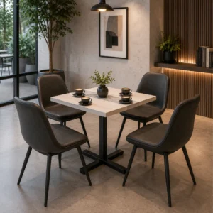 Exoz Series 4 Person Café Table with modern design for collaborative spaces.