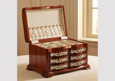 Classic Cedarwood Jewelry Case