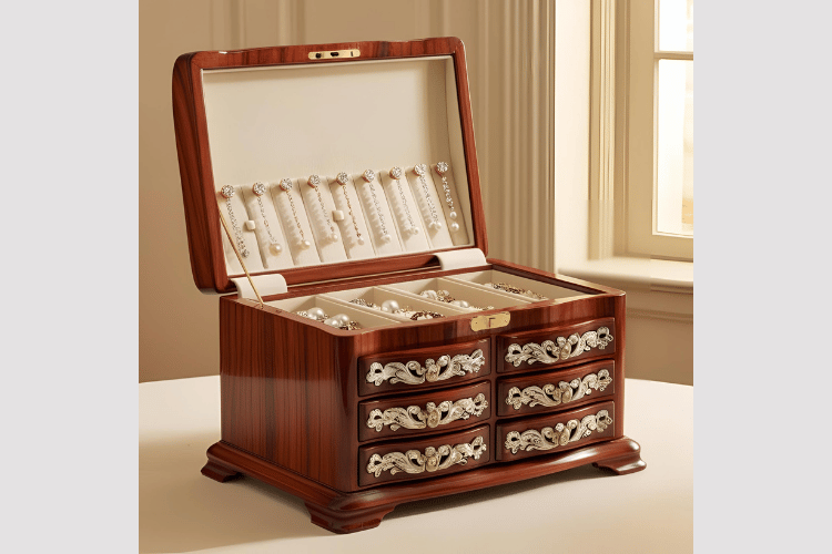 Classic Cedarwood Jewelry Case