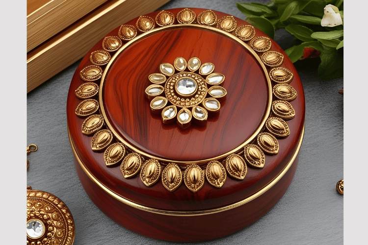 Exotic Sandalwood Perfume & Jewelry Box
