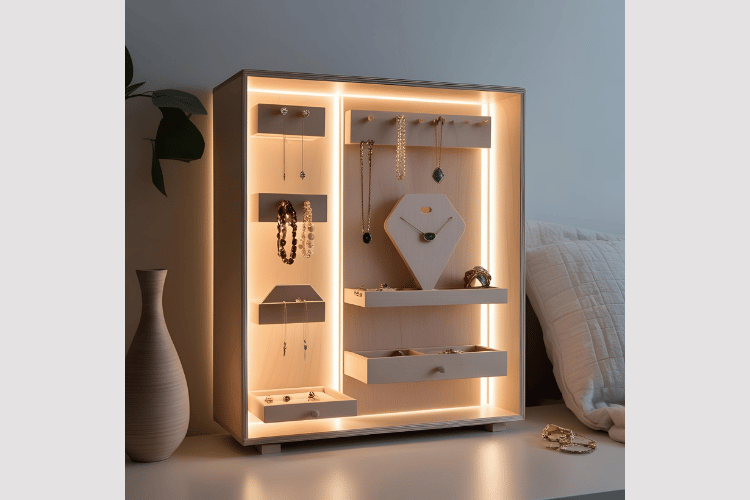 Geometric Plywood Jewelry Holder