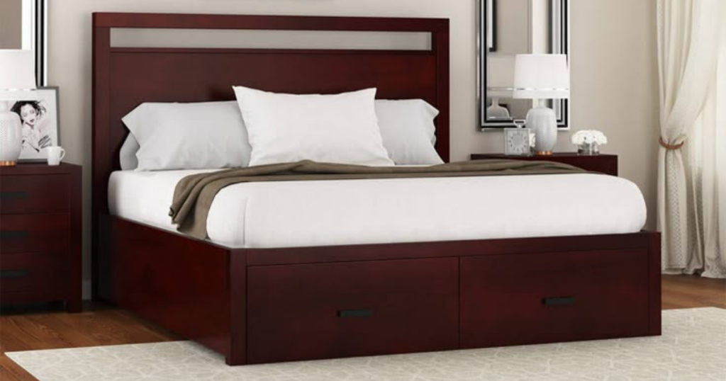 Mahogany Wood Bed