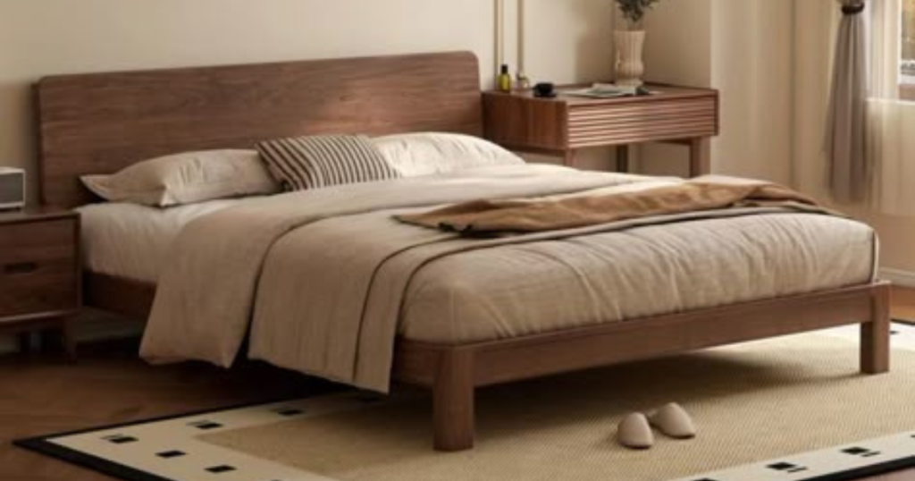 Walnut spindle bed