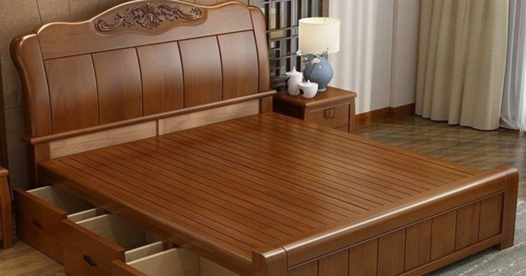 karois wooden bed