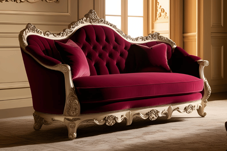 Luxury Velvet-Upholstered Chinioti Sofa