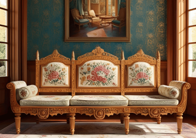 Royal Chinioti Carved Wood Sofa Set