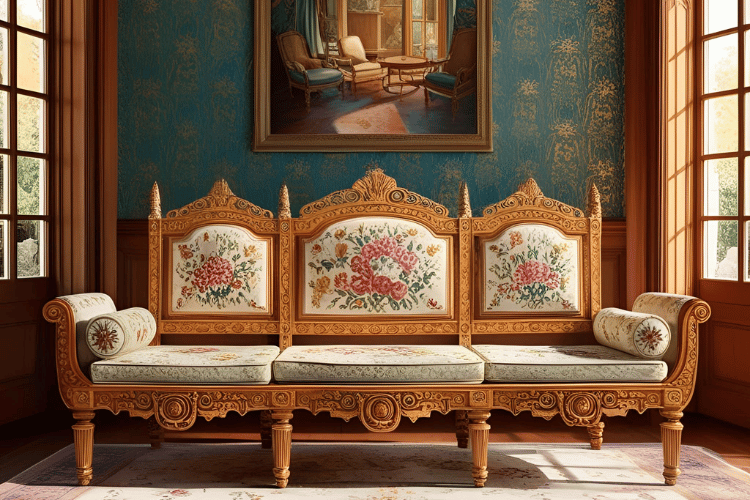 Royal Chinioti Carved Wood Sofa Set