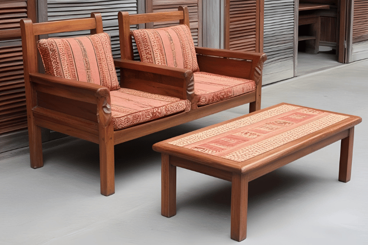Traditional Wooden Chinioti Lounge Set
