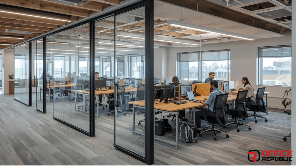 Install Glass Dividers for Open Concept Offices