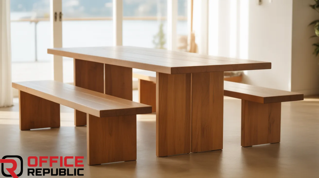 Bench Style Dining Table