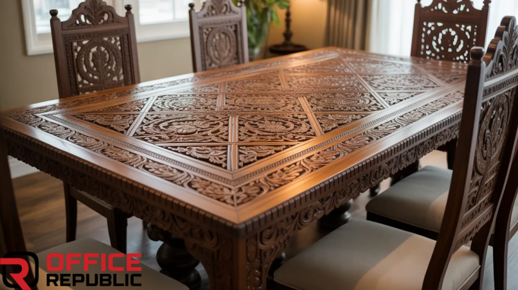 Classic Hand-Carved Chinioti Dining Table