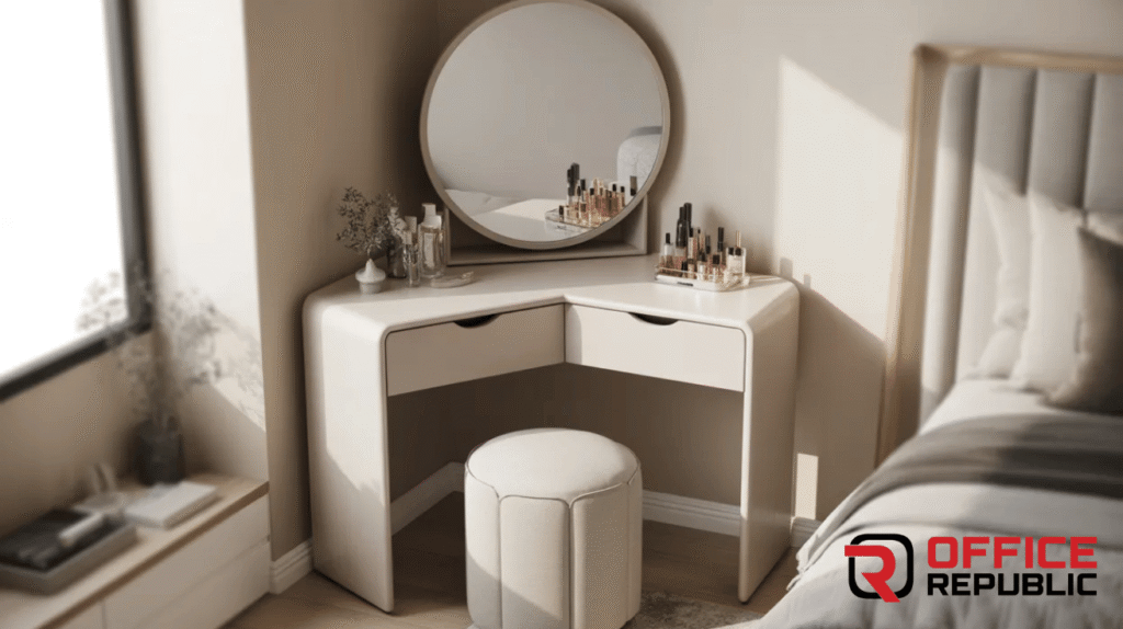 Compact Corner Dressing Table