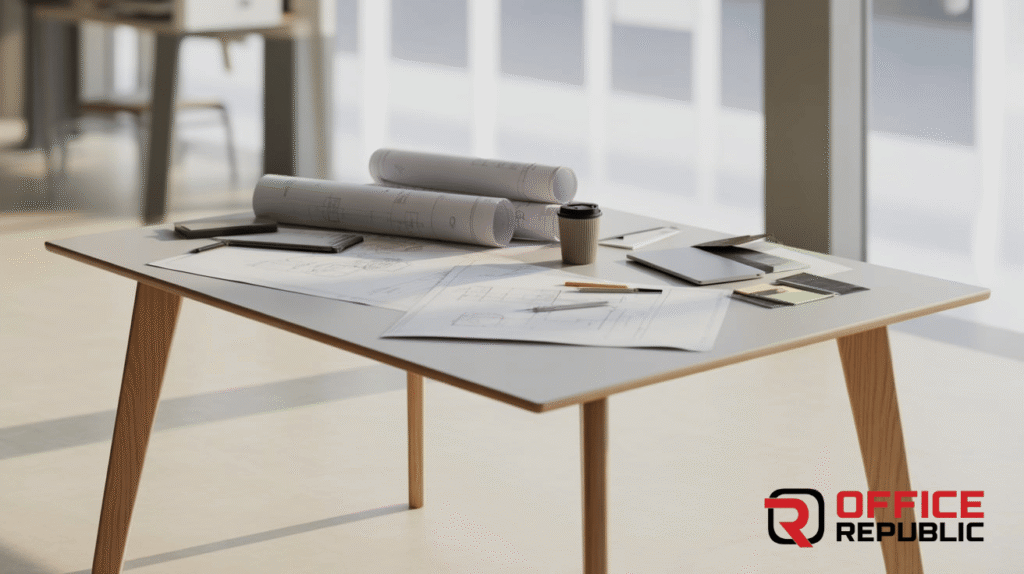 Custom Blueprint Office Table