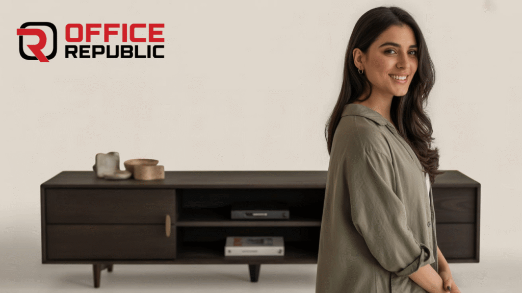 Dark Wood TV Console