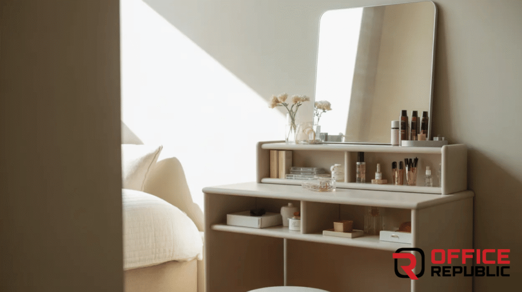 Dressing Table with Open Shelves