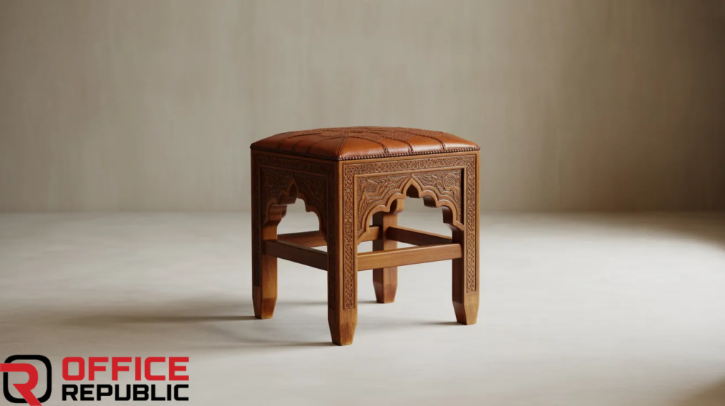 Leather Ottoman Stool