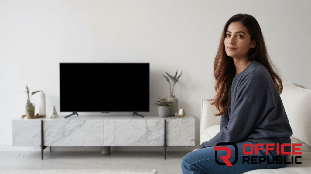 Marble Top TV Console