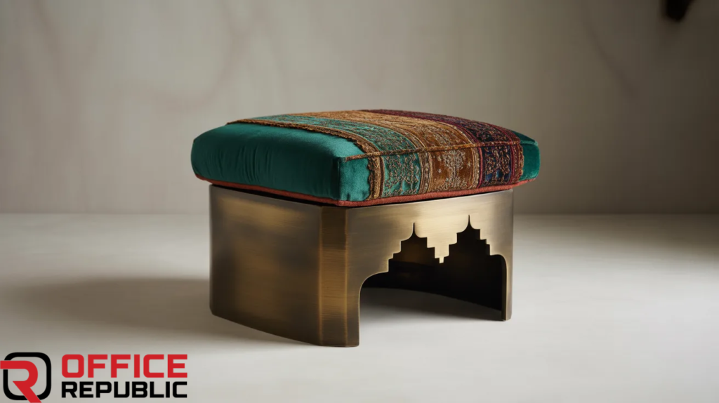 Metal-Base Ottoman