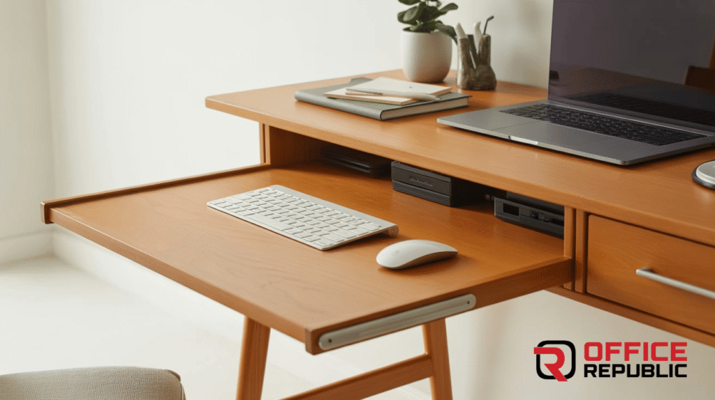 Office Table with Keyboard Tray