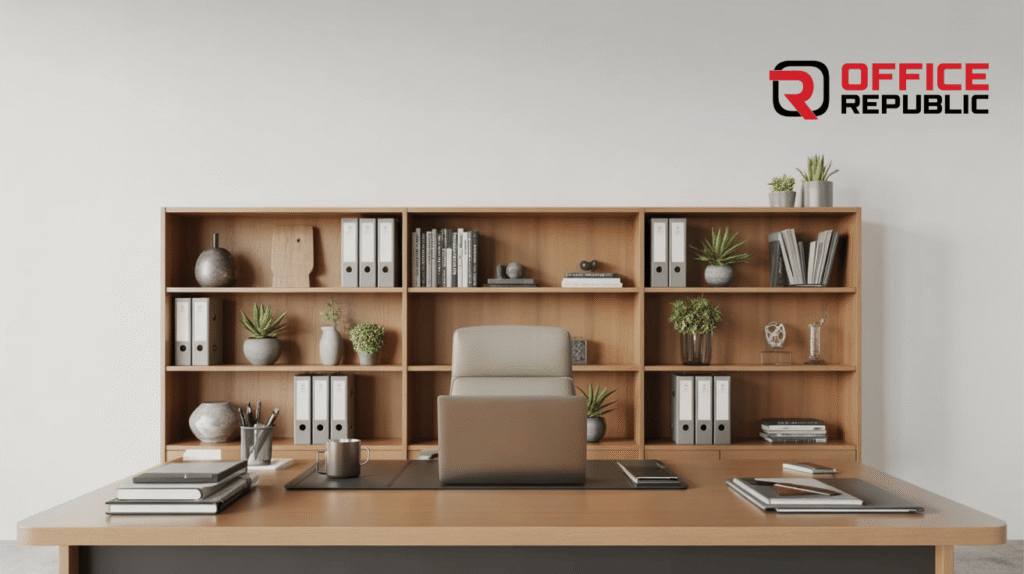 Office Table with Shelf
