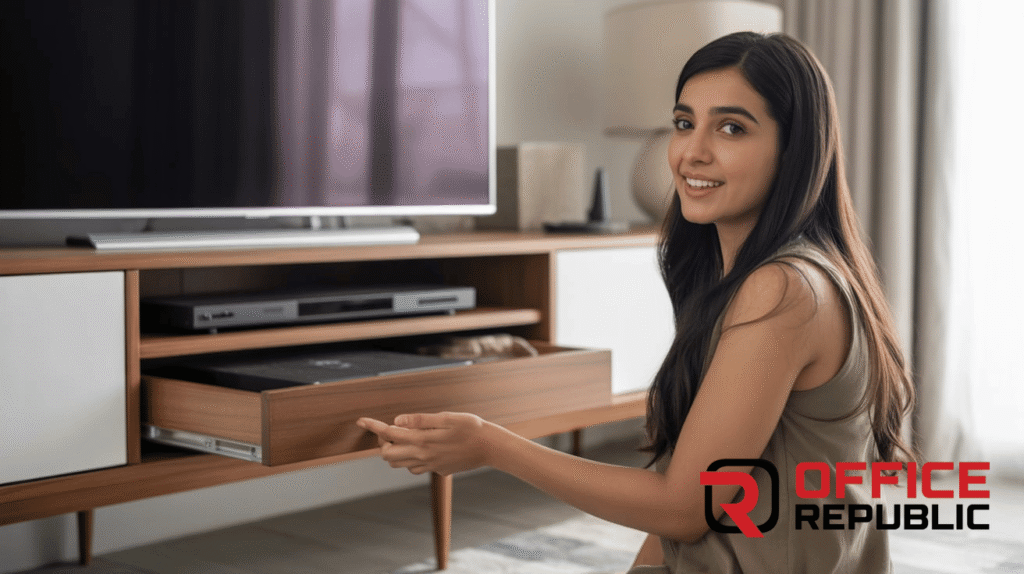 TV Console with Hidden Storage