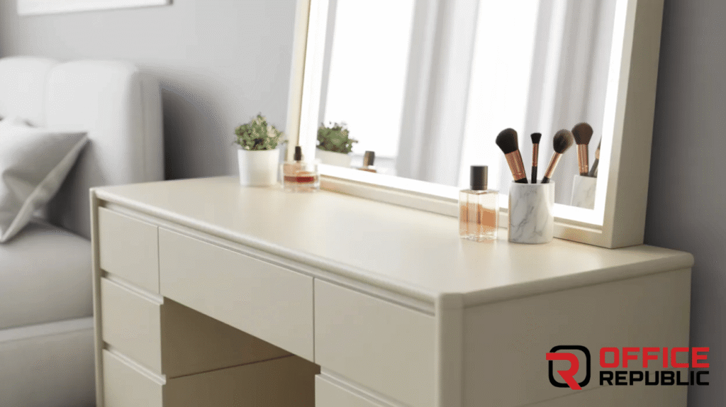 White Matte Finish Dressing Table