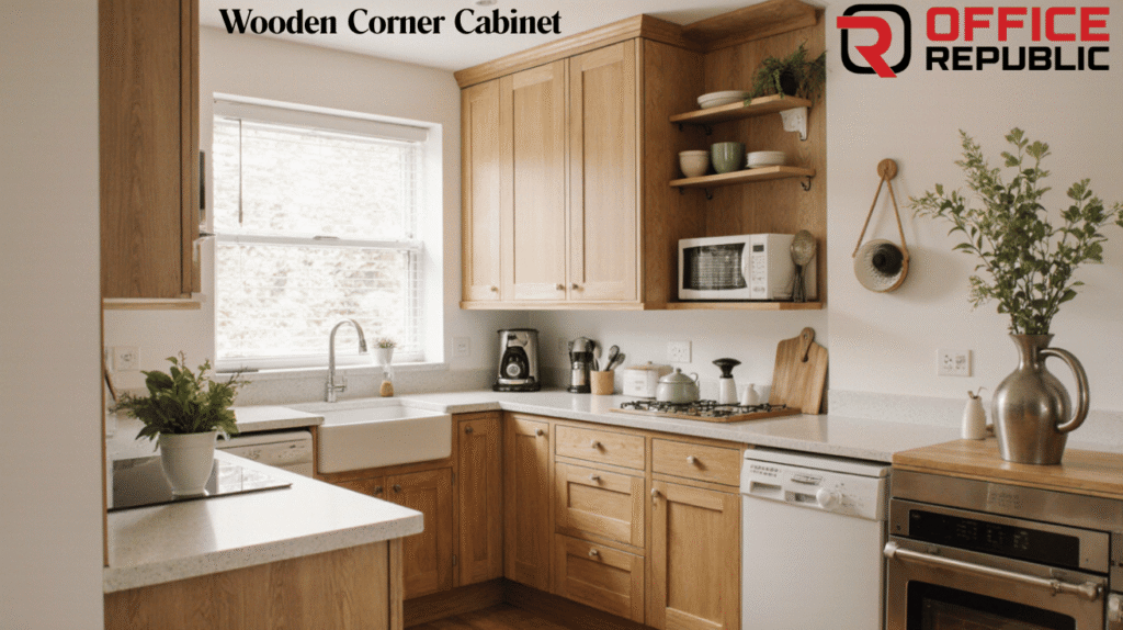 Wooden Corner Cabinet