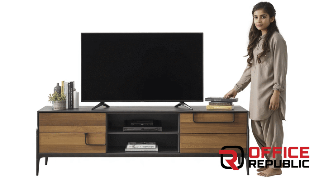 Wooden + Metal TV Console