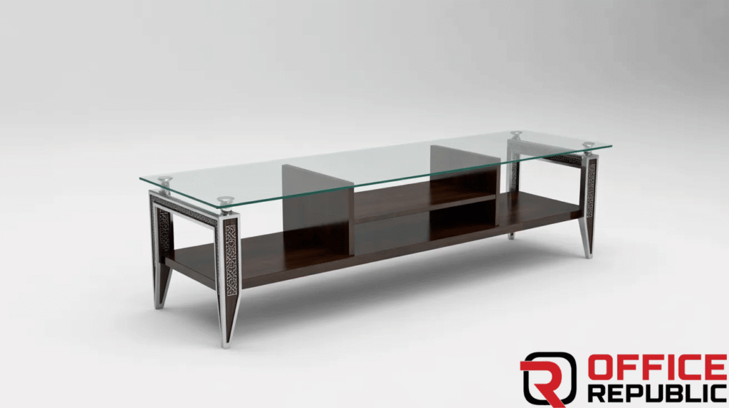 Glass Top TV Console