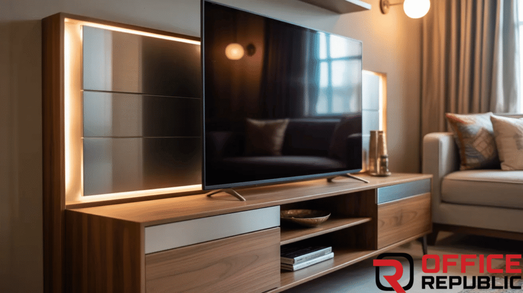 TV Console with LED Panel