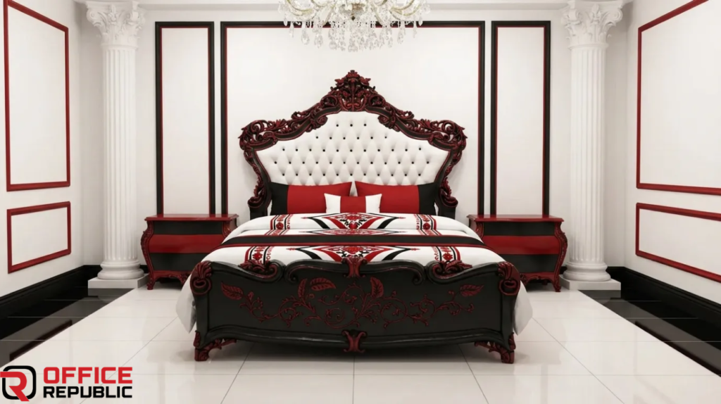 Minimal Carved Chinioti Bed Set