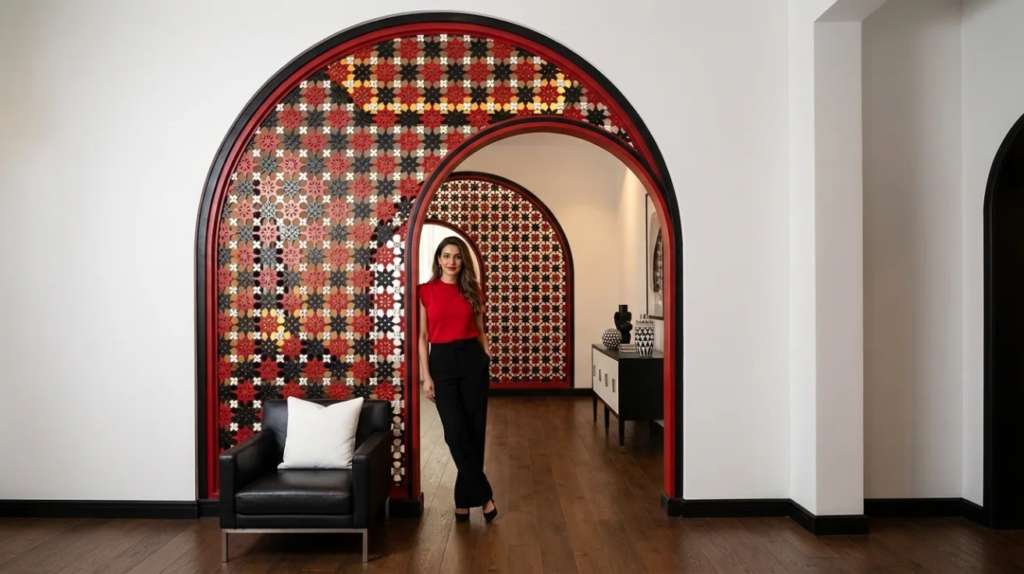 Partition Style Wooden Arch