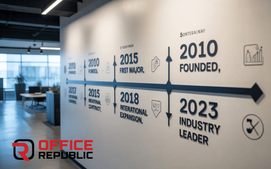 Company Timeline Wall