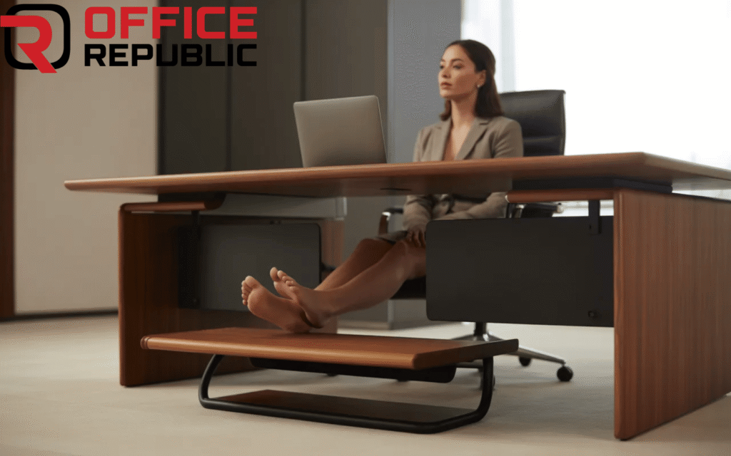 Executive Desk Integrated Footrest