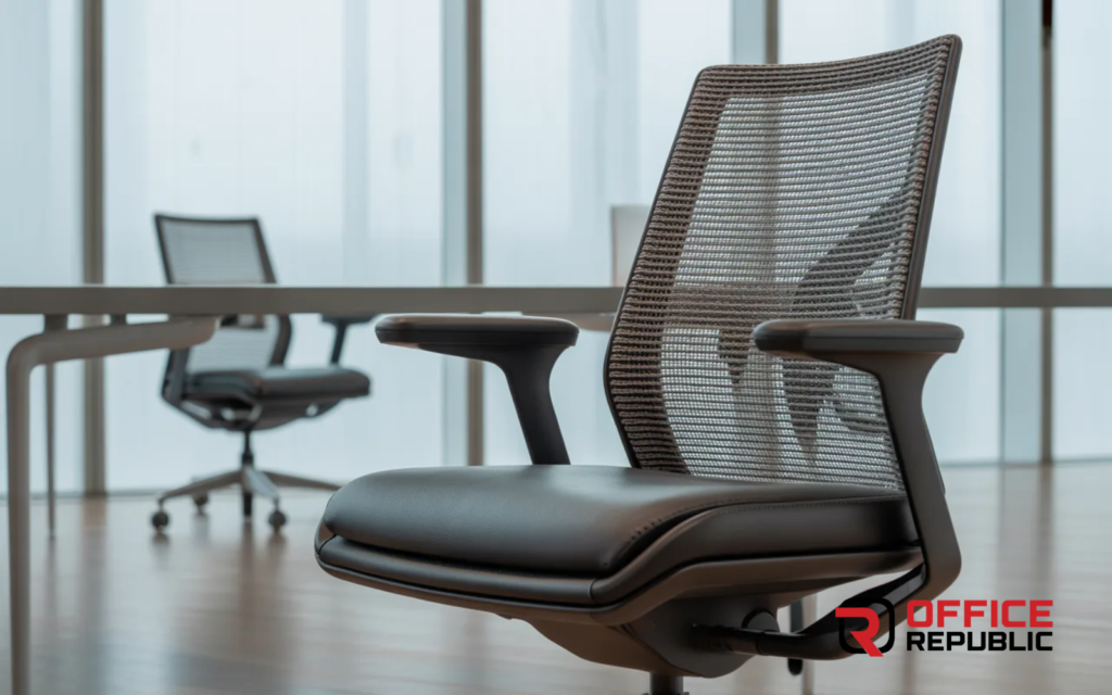 Mesh + Leather Hybrid Chair