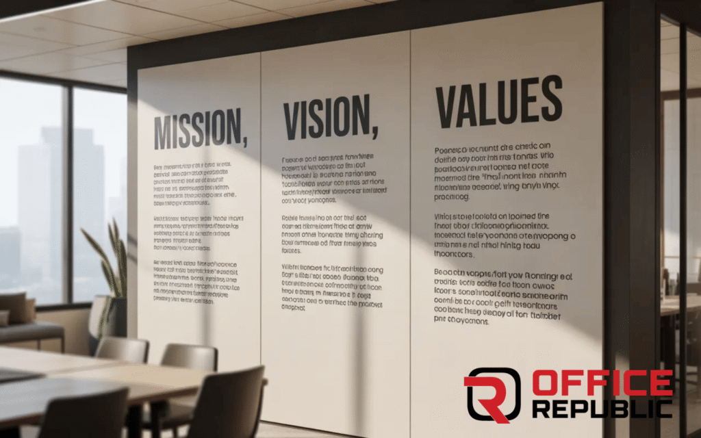 Mission, Vision & Values Wall