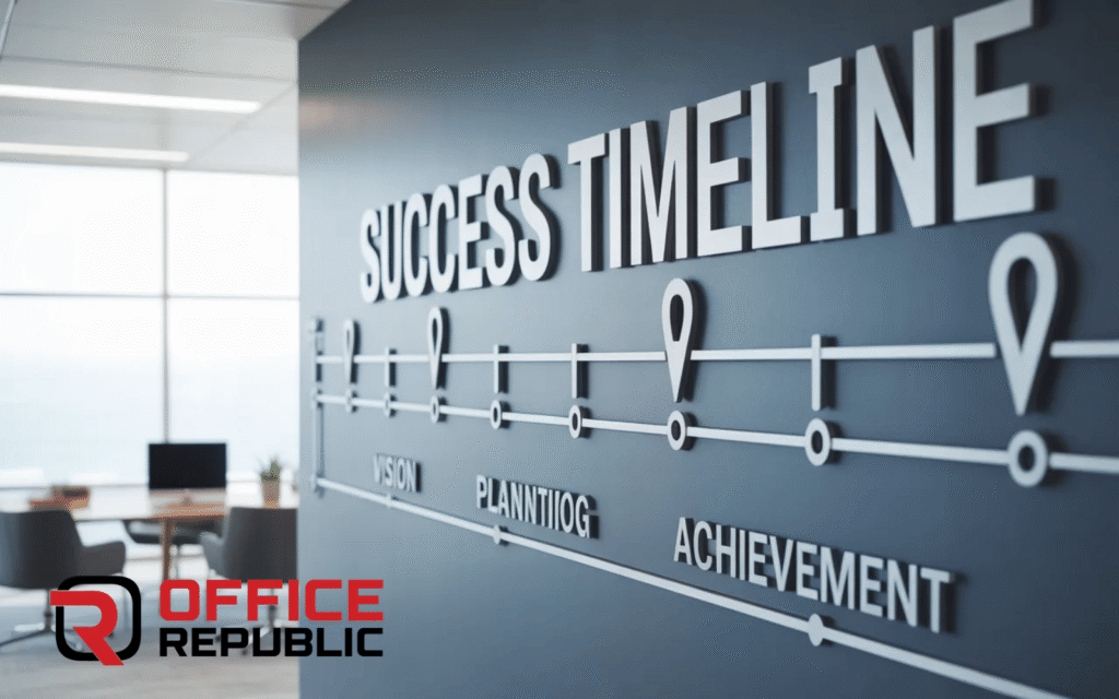Success Timeline Achievement Wall