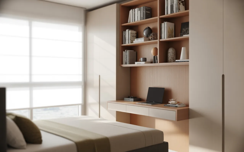 Vertical Storage Wall Desk