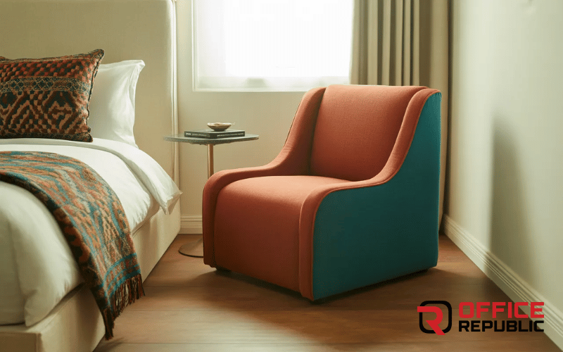 Which bedroom chair type is best for small Pakistani bedrooms