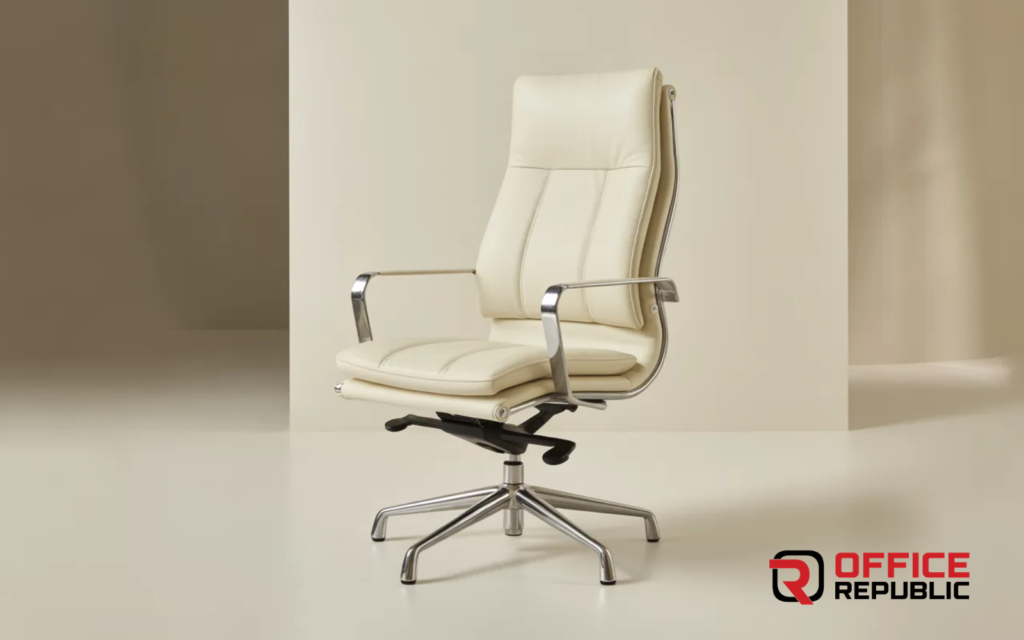 White Leather Office Chair