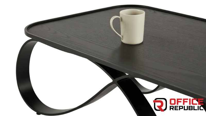 Black Ribbon Metal Coffee Table Base